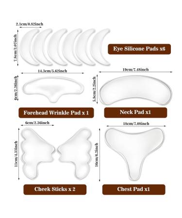 Forehead Wrinkle Patches - 11Pc Reusable Silicone Facial Treatment for Anti-Aging & Smooth Skin - Buy Online on GoSupps.com