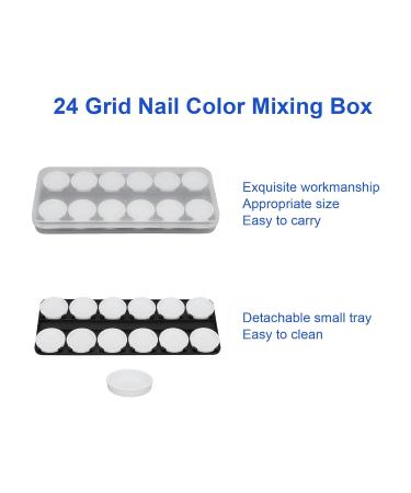 Nail Color Mixing Case with Removable Tray | Nail Art Palette Tool for Beginners & Home Use - Buy Online on GoSupps.com