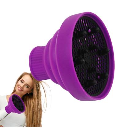 Generic Hair Dryer Hood | Foldable Silicone Hair Dryer Nozzle Heat Resistant - Soft Blow Dryer Accessory Multifunctional Hair Styling Supplies for Girls Purple - Buy Online on GoSupps.com