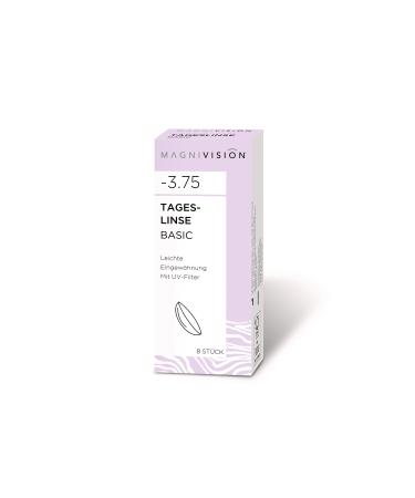 Magnivision daily lenses basic 8 pieces of soft contact lenses for -3.75 dpt. Contact lens with hydrogel and UV filter for a pleasant fit without preservatives -3.75 - Buy Online on GoSupps.com