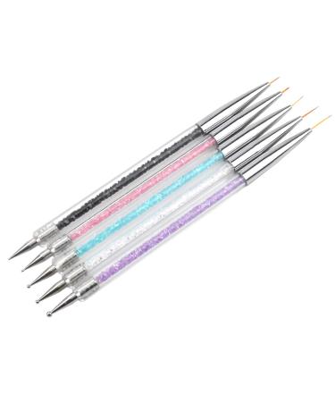 Buy AvoDovA 5-Piece Nail Art Liner Brush Set - Dual-Ended Nail Art Pens for Creative Designs | International Shipping Available - Buy Online on GoSupps.com
