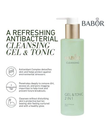 BABOR Gel and Tonic 2 in 1 - Oil-Free Anti-Bacterial Facial Cleanser for Oily Skin - Buy Online on GoSupps.com