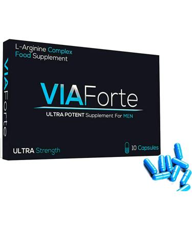 VIAForte Super Strength Male Via Supplement - 10 Immediate Effect Pills for Endurance, Stamina, Energy, Drive & Health - Buy Online on GoSupps.com