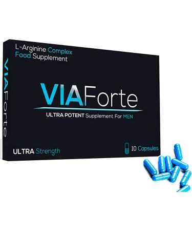 VIAForte Super Strength Immediate Effect Male Via Supplement Designed for Endurance Stamina Energy Well Being Drive & Health - 10 Via Pills for Men 10 count (Pack of 1)
