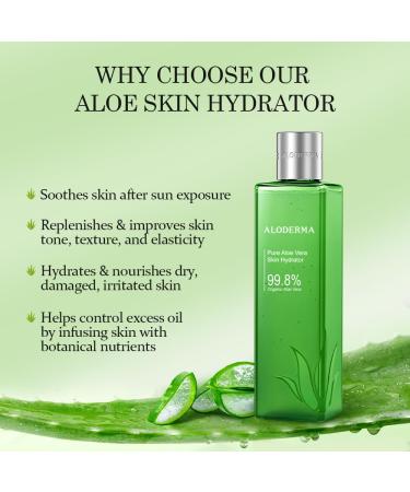 Aloderma All Purpose Aloe Vera Gel Set - 3 Pieces - Skin Hydrator 300g Aloe Vera Gel & 45g Aloe Gel Travel Size - Buy Online on GoSupps.com