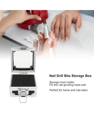 Nail Drill Bits Holder Container 25 Holes Aluminum Alloy Nail Grinding Bits Storage Box Organizer (Black) - Buy Online on GoSupps.com