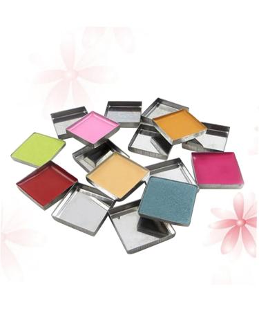 112 pcs Pressed Square Powder Pans Blusher Empty Cosmetics Eyeshadow Makeup Metal for mediumx2pcs Silverx2pcs - Buy Online on GoSupps.com
