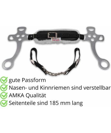 AMKA Hackamore Nylon with Faux Fur Pad - Adjustable One Size | International Shipping Available - Buy Online on GoSupps.com