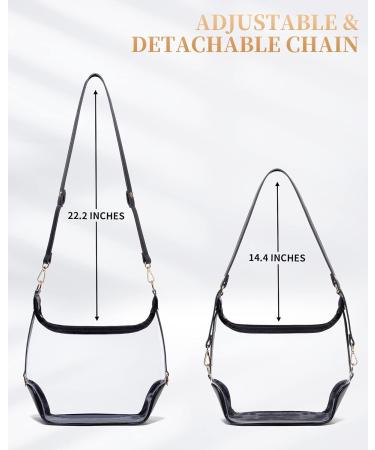 Vorspack Clear Stadium Approved Crossbody Bag - Black | Perfect for Sports, Concerts, College - Buy Online on GoSupps.com