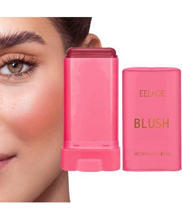 Travel Face Cream Blusher Stick - Creamy Makeup Solid Moisturizing Stick Cheeks Blusher - Long-lasting Hydrating Blusher Cheek Stick Cream Blusher for Face Cheek Red - Buy Online on GoSupps.com