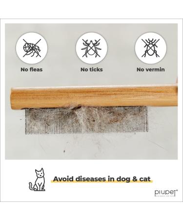 PiuPet Flea Comb for Dogs & Cats - Plastic-Free Lice and Vermin Treatment - Buy Online on GoSupps.com