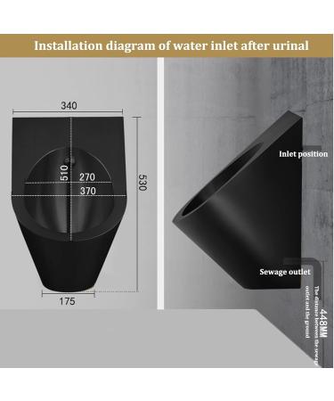 Men's Commercial Flushing Urinal Stainless Steel High-Efficiency Wall-Mounted Urinal Anti-Overflow Urinal Vertical Toilet with Automatic Sensor Flush Valve Used in Hote - Buy Online on GoSupps.com