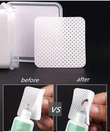 Eyelash Glue Wipes 800 Pieces Non-Woven Fabric Eyelash Extension Glue Cleaner Glue Wiping Cloth Lint Free Wipes Removal Pads Tool for Nail Polish Bottle Home Salon - Buy Online on GoSupps.com