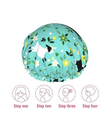 Goat Frolic Printed Shower Cap - Waterproof Bath Cap for Women - One Size Fits All - Ideal for All Hair Textures - Buy Online on GoSupps.com