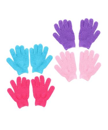 Hemoton 8pcs Bath Scrub Gloves Grooming Glove Spa Towels for Body Bath Mitt Exfoliating Bath Gloves Back Massage Glove Spa Exfoliation Accessories Polyester Bathing Scrubbers Bathing Glove