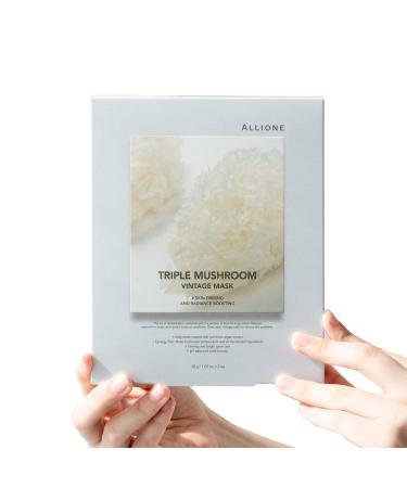 Triple Mushroom Vintage Mask Set | Nourishing Seaweed Jelly Sheets & Premium Amino Serum for Youthful Firm Skin | 5 pcs - International Shipping Available - Buy Online on GoSupps.com