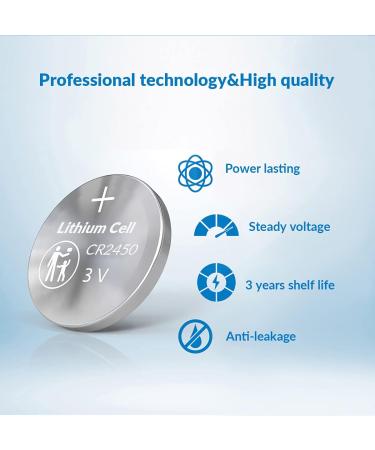 CR2450 Battery DL2450 3V Lithium Battery-4 Count - Buy Online on GoSupps.com