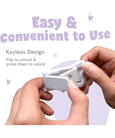 Olrwslg 4-Piece Sliding Door Lock Set - Child Safety Lock for Windows & Edges with 3M Adhesive - Durable White Plastic - Buy Online on GoSupps.com