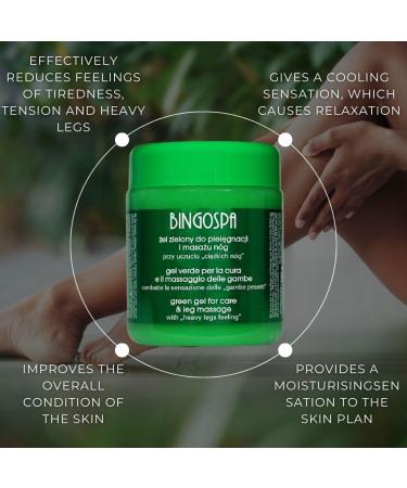 Buy BINGOSPA Green Gel for Heavy Legs & Varicose Veins | 500 ml | International Shipping Available - Buy Online on GoSupps.com