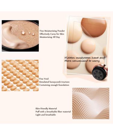 GL-Turelifes Mushroom Head Air Cushion Foundation CC Cream - Blanched Almond | Lightweight Moisturizing BB Cream for Flawless Skin - Buy Online on GoSupps.com
