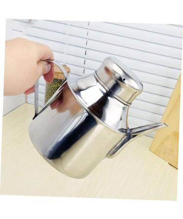 Zerodeko 3pcs Sauce Pot Kitchen Storage Container Oil and Vinegar Dispenser Oil Pot Olive Oil Cruet Olive Oil Dispensers Bottle Steel Container with Lid Cooking Multipurpose Seasoning Metal 16X13X9.5CMx3pcs Silverx3pcs - Buy Online on GoSupps.com