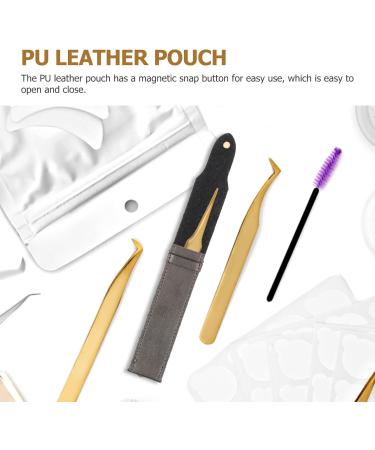 Beaupretty Eyelash Tweezers Set - 3 Precision Lash Extension Tweezers with Travel Pouch | Gray | Ideal for Home & On-the-Go - Buy Online on GoSupps.com