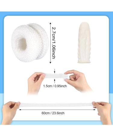 50pcs Tubular Finger Guards for Finger Protection - White Finger Cots Buddies - Thumb Bandage Included - Buy Online on GoSupps.com