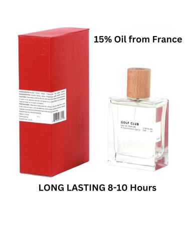 Golf Club Cologne for Men 3.4oz / 100ml Eau de parfum Long Lasting Fragrance for Men (Oil Concentration 15%) Woody & Spicy - With Grapefruit Saffron Notes Gold Red - Buy Online on GoSupps.com