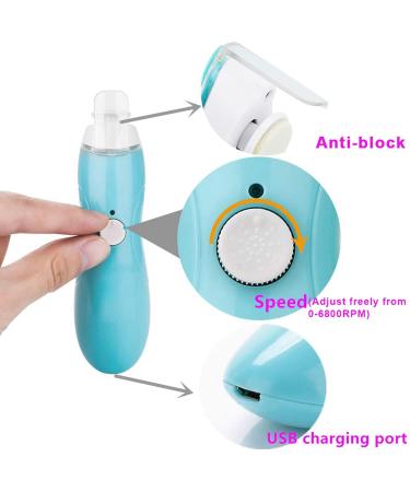 Nail Drill Economical Quiet 9 in 1 USB Charging Plastic for Baby and Mom - Buy Online on GoSupps.com