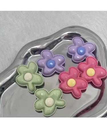 Shinycome Floral Hair Clip Resin Hair Accessory Flower Hair Barrettes Resin Flower Hair Hairpin for Girls Woman Teen Purple - Buy Online on GoSupps.com