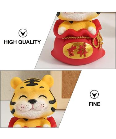 Beavorty 2 Pcs Year of The Tiger Bobble Head Ornament Festive Tiger Toy Wild Car Ornaments Dashboard Animal Doll Good Luck Figurines Desktop Ornaments Spring To Rotate Souvenir Cake Resin Red 1x2pcs 6X6X9.5CMx2pcs - Buy Online on GoSupps.com