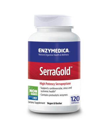 Enzymedica SerraGold High Potency Serrapeptase 120 Capsules