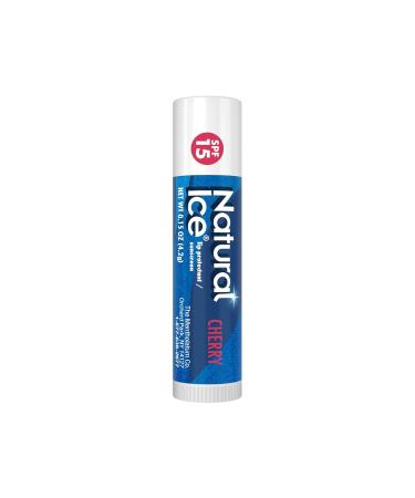 Mentholatum Natural Ice Cherry SPF 15 Medicated Lip Balm 0.15 Ounce - Buy Online on GoSupps.com