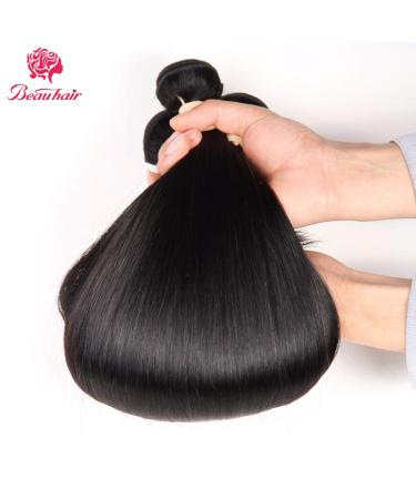 Beauhair 100% Unprocessed Brazilian Straight Virgin Human Hair Bundles - Natural Black (20/22/24/26 Inch) - Buy Online on GoSupps.com