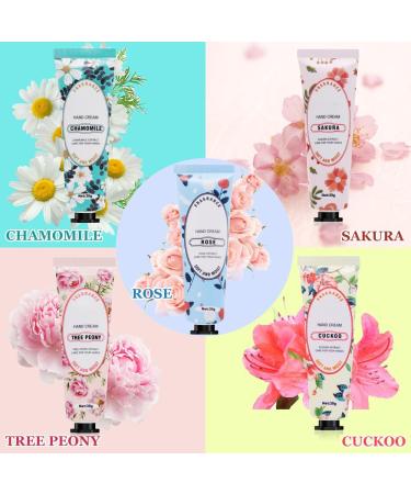 Fengyang Set of 5 Mini Hand Lotion Hand Creams for Women Gift Set Hand Cream Set Moisturizing Hand Cream for Women (Floral) - Buy Online on GoSupps.com