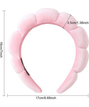 Makeup Headband Spa Headband for Women Terry Towel Cloth Fabric Head Band Puffy Makeup Headbands for Face Washing Makeup Removal Skincare Yoga Shower and Facial Mask (Pink) - Buy Online on GoSupps.com