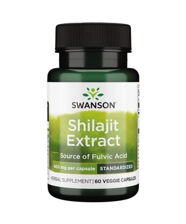 Swanson Shilajit Extract 400 Milligrams 60 Veg Capsules 1