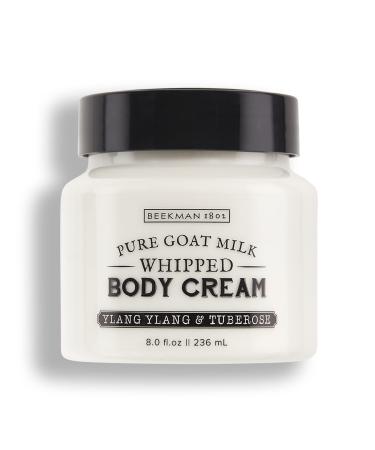 Beekman 1802 Whipped Body Cream - Pure Goat Milk Formula for Clear  Soft Skin - Good for Sensitive Skin - Cruelty Free Ylang Ylang & Tuberose 8 Fl Oz (Pack of 1)