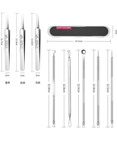 Usiveinborn Blackhead Remover Usiveinborn Tweezers Blackhead Tweezers Professional Stainless Steel Facial Blackhead Remover Tweezers Blackhead Remover Tool (5PCS) - Buy Online on GoSupps.com