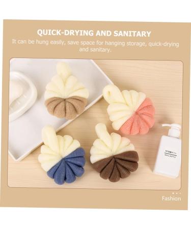 Buy Hemoton 5pcs Two-Color Shower Ball Mesh Bath Scrubber - Ideal Foam Bathing Sponge for Kids & Babies | Soft Loofah Pouf for Gentle Body Wash - Buy Online on GoSupps.com