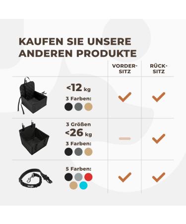 Adjustable Wuglo Dog Car Seat Belt | 30-95cm Universal Safety Harness for Dogs | Gray Buckling Belt for Child Safety Seat | Secure & Durable Dog Snapshot - Buy Online on GoSupps.com