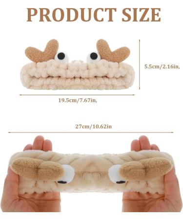 Headband for Washing Face Makeup Hairband Elastic Fluffy Spa Hair Band for Washing Face Soft Coral Fleece Crab Cartoon Creative Head band Women & Girlss' Head Band for Shower Sports - Buy Online on GoSupps.com