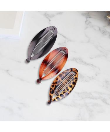 Ycfish Banana Hair Clips Clincher Combs Bananas Combs Double Banana Clip Fishtail Hair Clip Fish Shape Ponytail Banana Clip Vintage Hair Accessories for Women Girls (Black Testudinarious1) - Buy Online on GoSupps.com