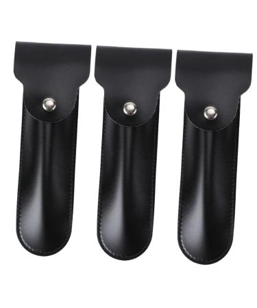 minkissy 3pcs ladies razor manual leather case travel