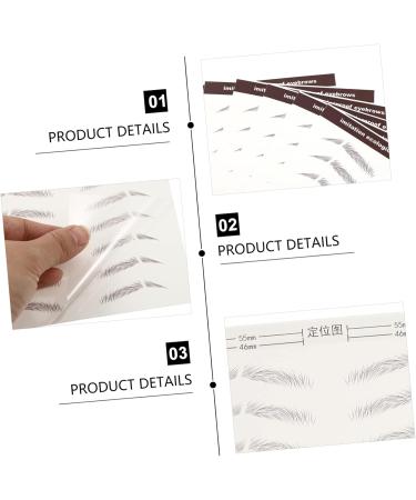 Angoily False Eyebrows Stickers 6pcs Eyebrow Stickers Miss Transfer Stickers European and American Brow Shaper 5.8X1X0.1CM Brown - Buy Online on GoSupps.com