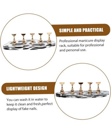 Healeved Cow Base Toe Nail Painting Stand Practice Stand Nail Showing Stand Magnetic Mount Nail Polish Stand Nail Tools U as Postizas Decoradas Magnetic Tool Cosmetic Practice Tools Gilded - Buy Online on GoSupps.com