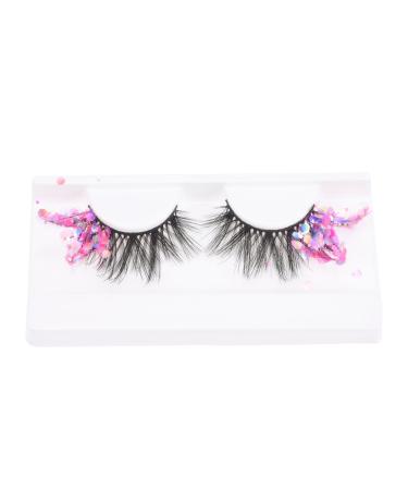 Lurrose False Lashes Dramatic Glitter Eyelashes False Eyelashes Drag Mermaid Makeup DIY Lashes Decorative Fake Eyelashes Eye Lash Extension Lash Sequins