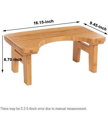 GOBAM Bamboo Bathroom Toilet Stool - 6.7 Small Squatting Step Stool for Kids and Adults - Buy Online on GoSupps.com
