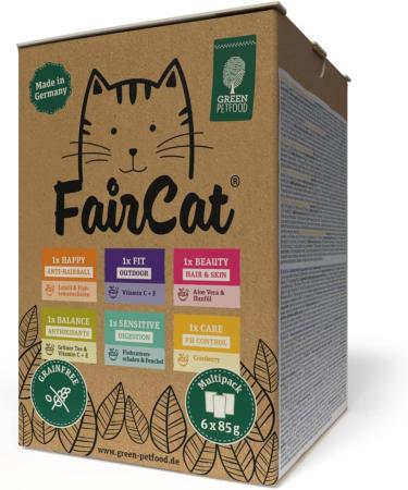 Green Petfood Faircat Multipack - Grain-Free Cat Wet Food (6 x 85g) | 6 Varieties | Premium International Shipping - Buy Online on GoSupps.com