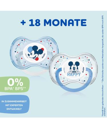 Set of 3 Mickey Anatomical Pacifiers for 18+ Months - Day & Night Comfort | International Shipping - Buy Online on GoSupps.com
